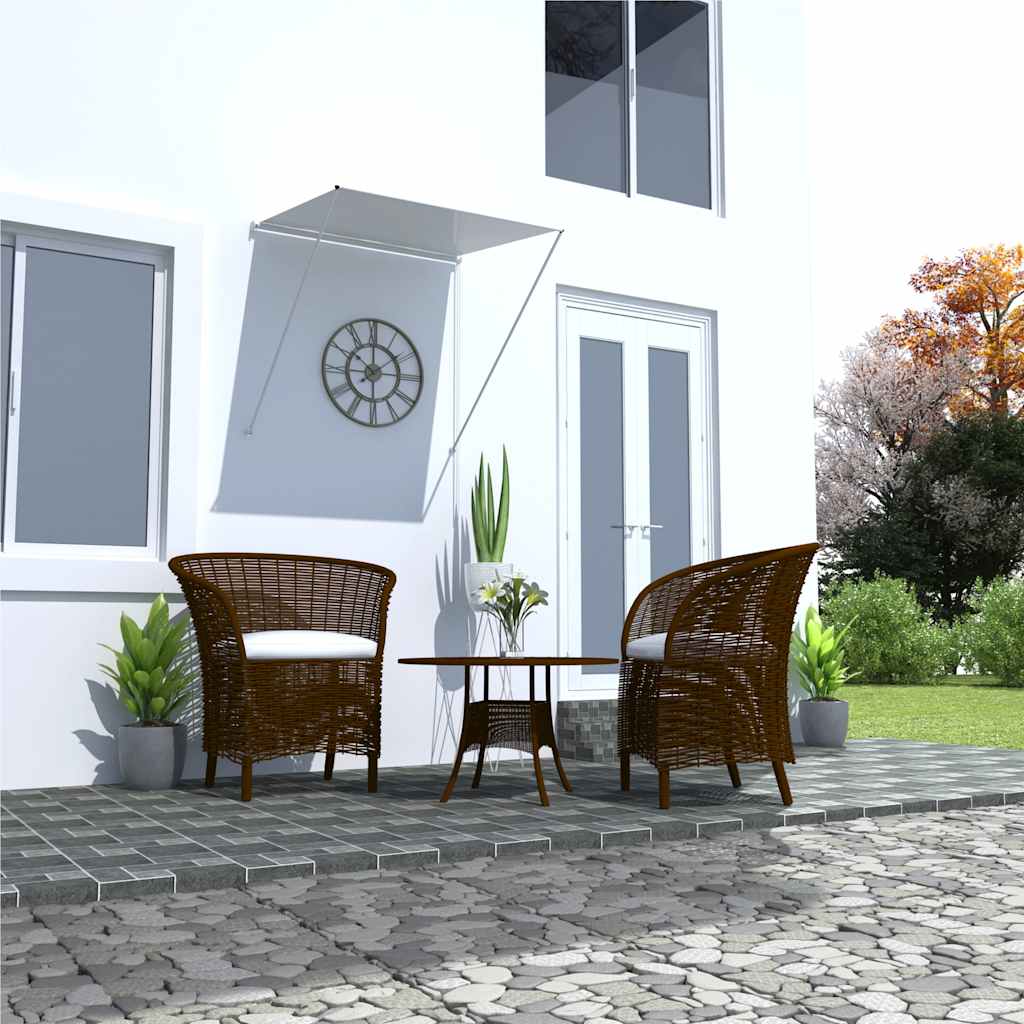 vidaXL Einziehbare Markise 150×150 cm Blau und Weiß