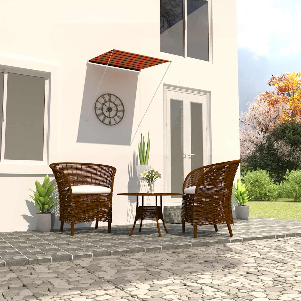 vidaXL Einziehbare Markise 150×150 cm Blau und Weiß