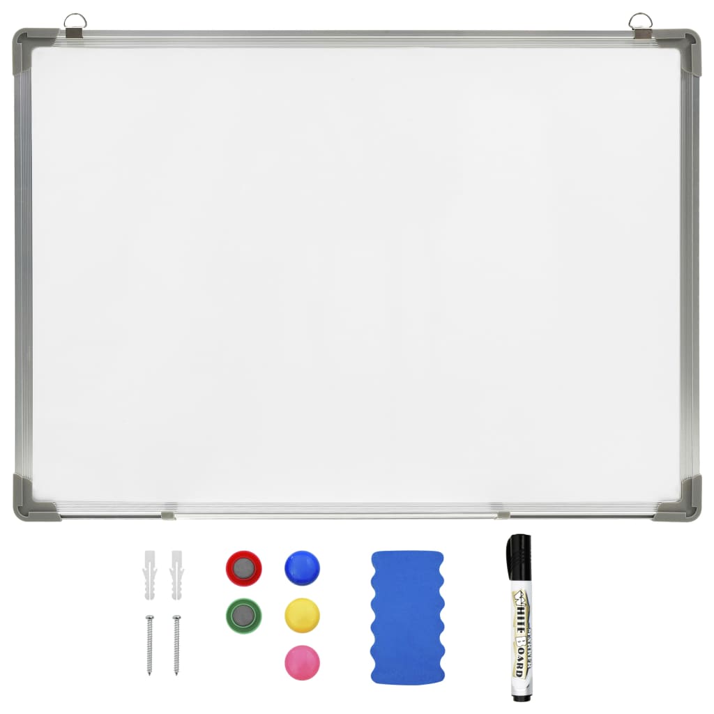 vidaXL Magnetisches Whiteboard Weiß 50 x 35 cm Stahl
