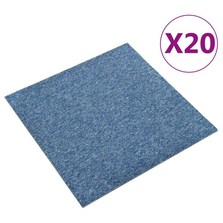 vidaXL Teppichfliesen 20 Stk. 5 m² 50x50 cm Gestreift Anthrazit