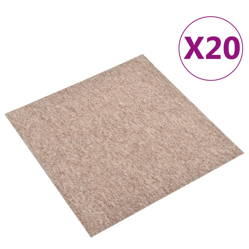 vidaXL Teppichfliesen 20 Stk. 5 m² 50x50 cm Gestreift Anthrazit