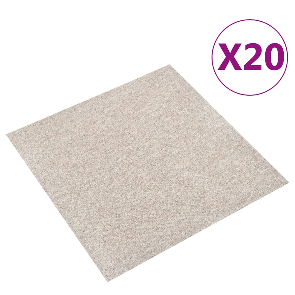 vidaXL Teppichfliesen 20 Stk. 5 m² 50x50 cm Gestreift Anthrazit