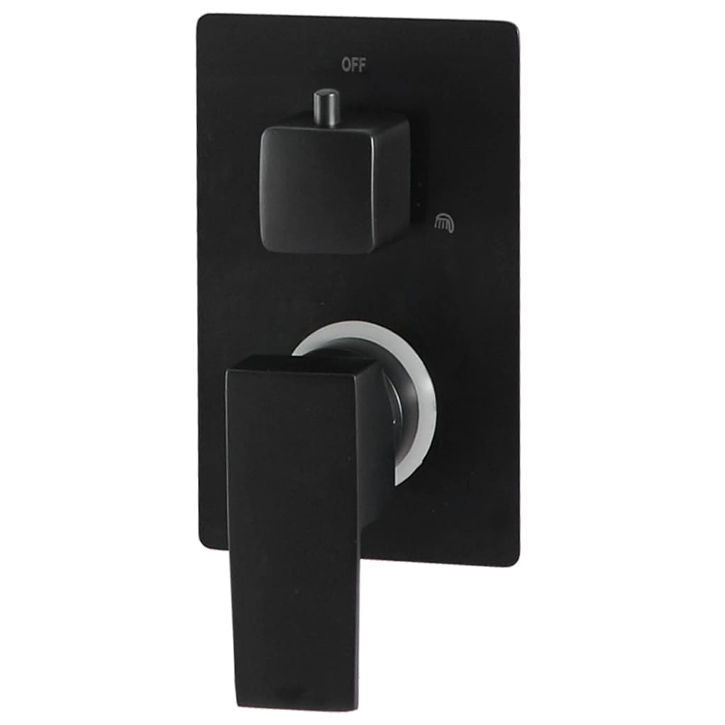 vidaXL Duschsystem Edelstahl 201 Schwarz