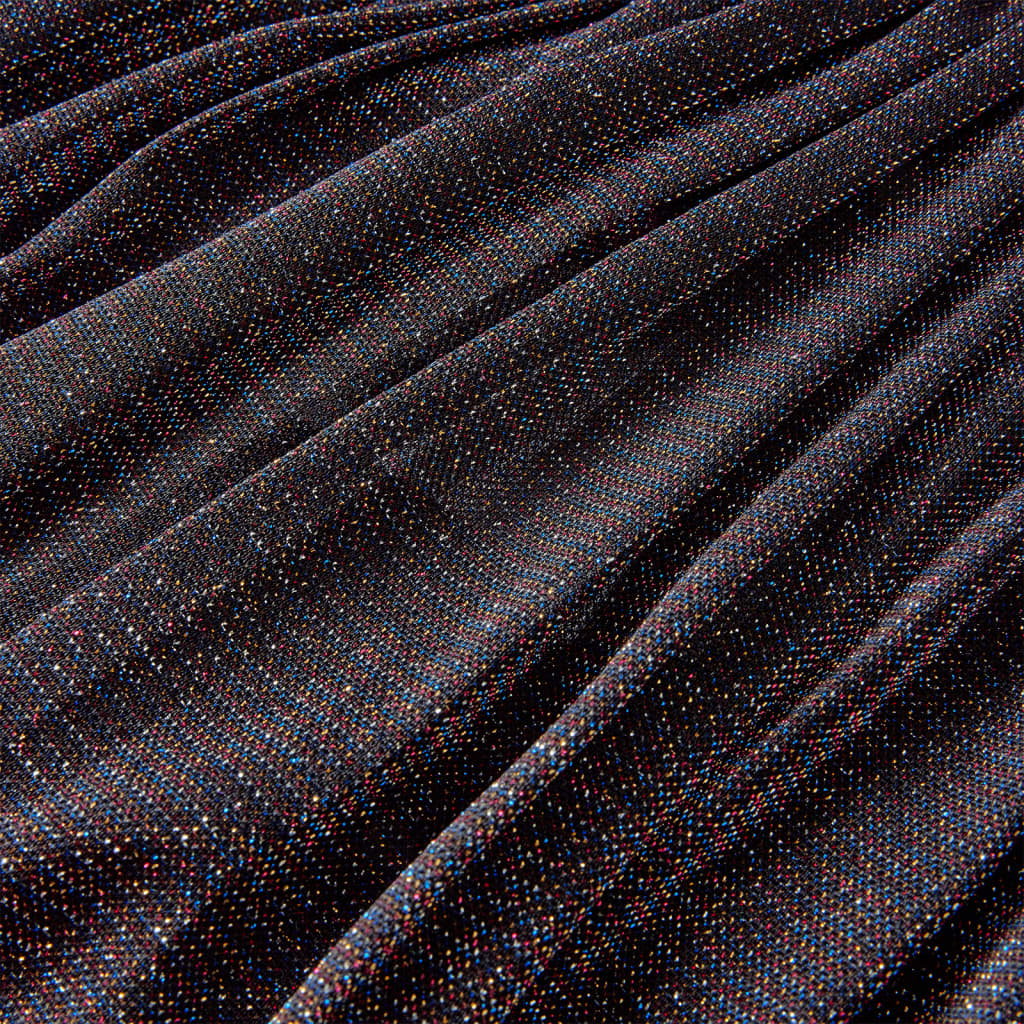 Kinder-Faltenrock mit Glitzer Marineblau 92