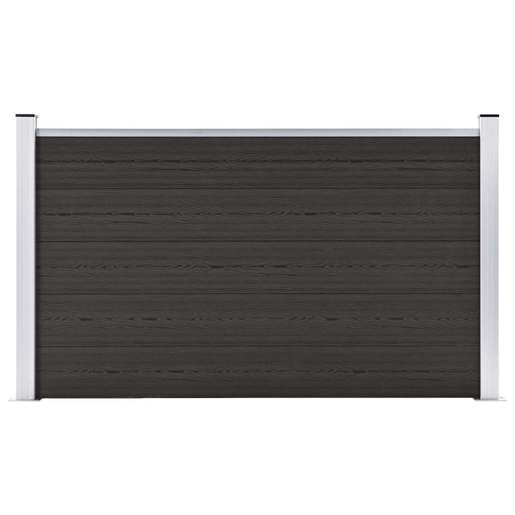 vidaXL Zaunelement WPC 180x105 cm Schwarz
