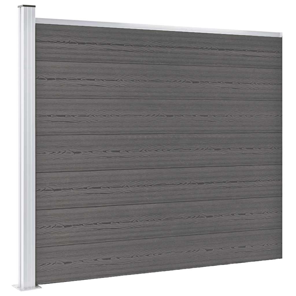 vidaXL Zaunelement WPC 180x146 cm Braun