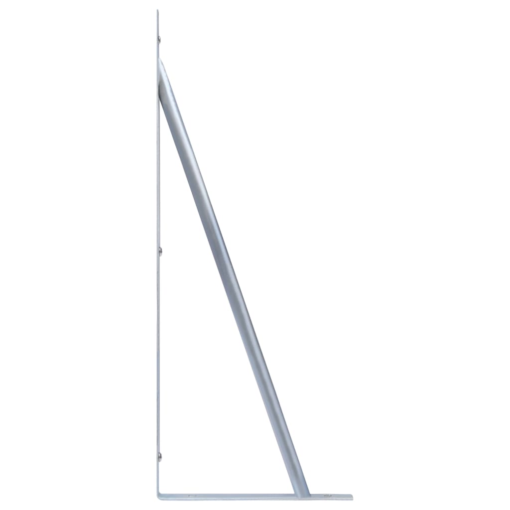 vidaXL Stützen für Zaunpfosten 2 Stk. Verzinkter Stahl