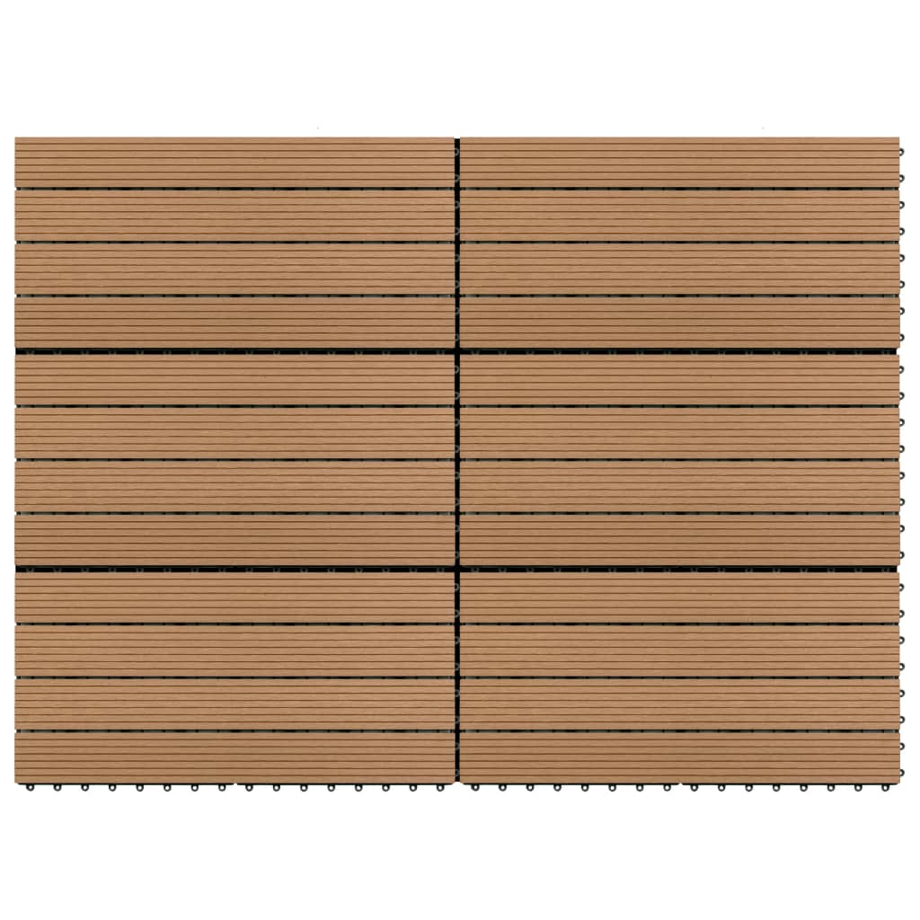 vidaXL Terrassenfliesen 6 Stk. WPC 60x30 cm 1,08 m² Dunkelbraun