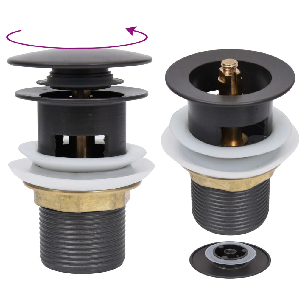 vidaXL Ablaufgarnitur mit Überlauf Chrom 6,4x6,4x9,1 cm