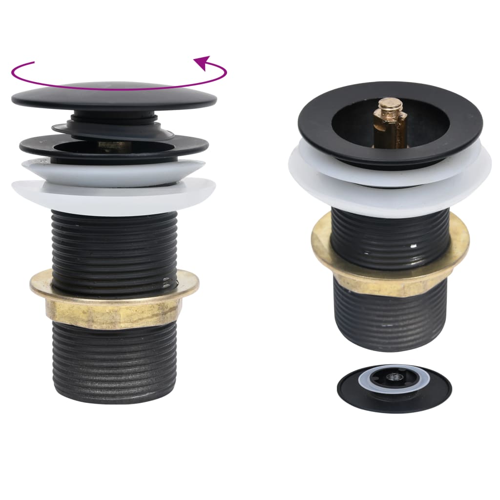 vidaXL Ablaufgarnitur mit Überlauf Chrom 6,4x6,4x9,1 cm