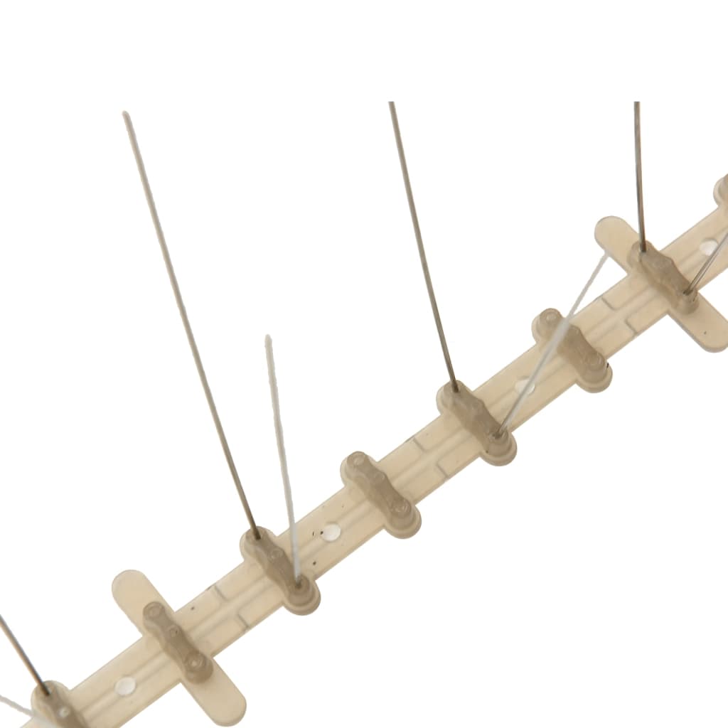 vidaXL 20-tlg. Vogelabwehr-Spikes-Set 10 m Kunststoff 2-reihig