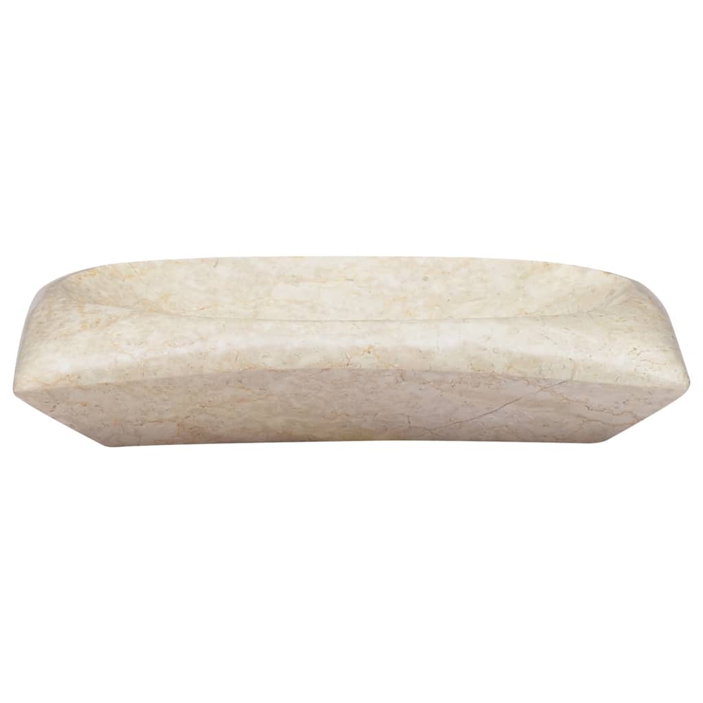 vidaXL Waschbecken Creme 50x35x10 cm Marmor
