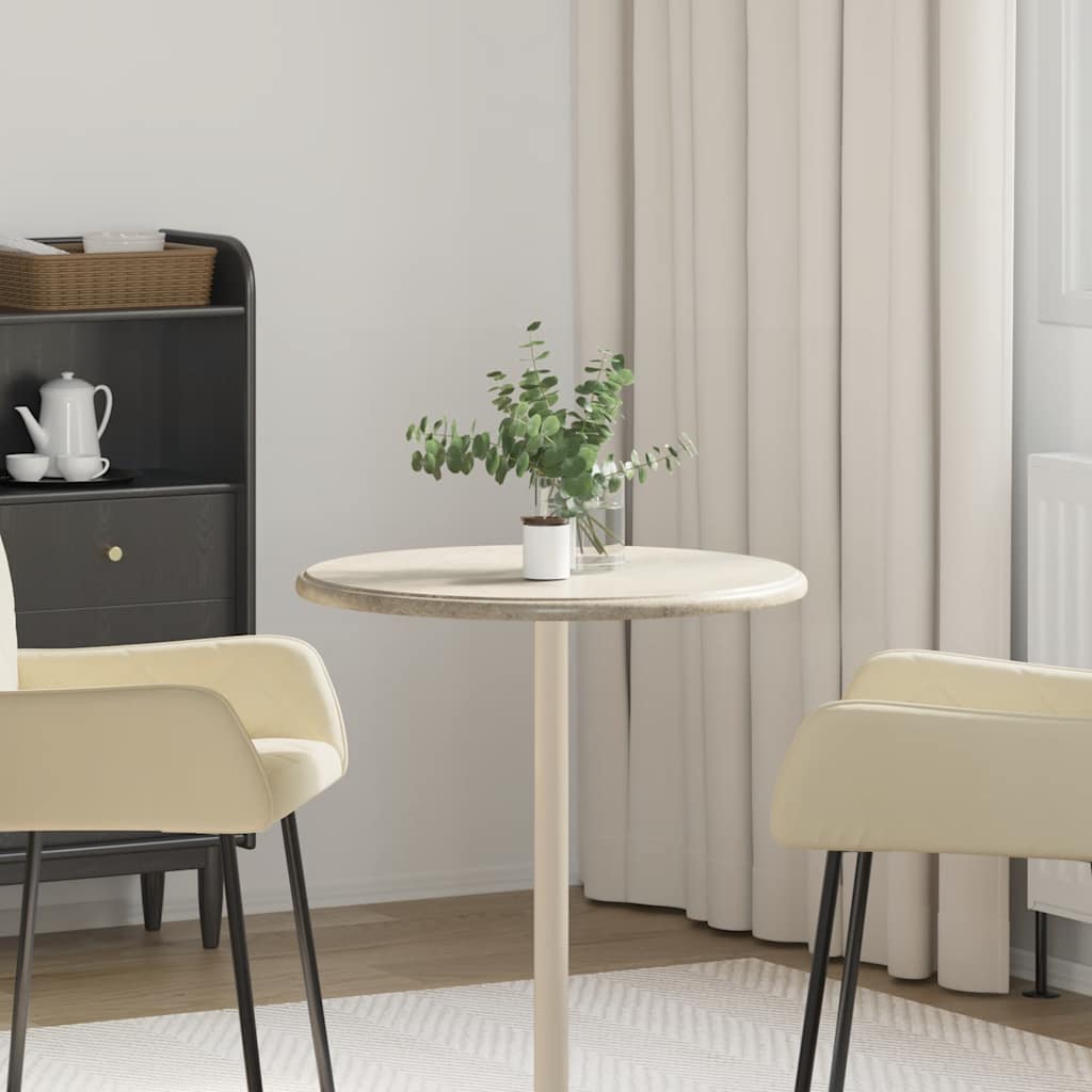 vidaXL Tischplatte Creme Ø40x2,5 cm Marmor