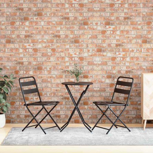 vidaXL 3D-Wandpaneele 10 Stk. Rot Backstein-Optik EPS