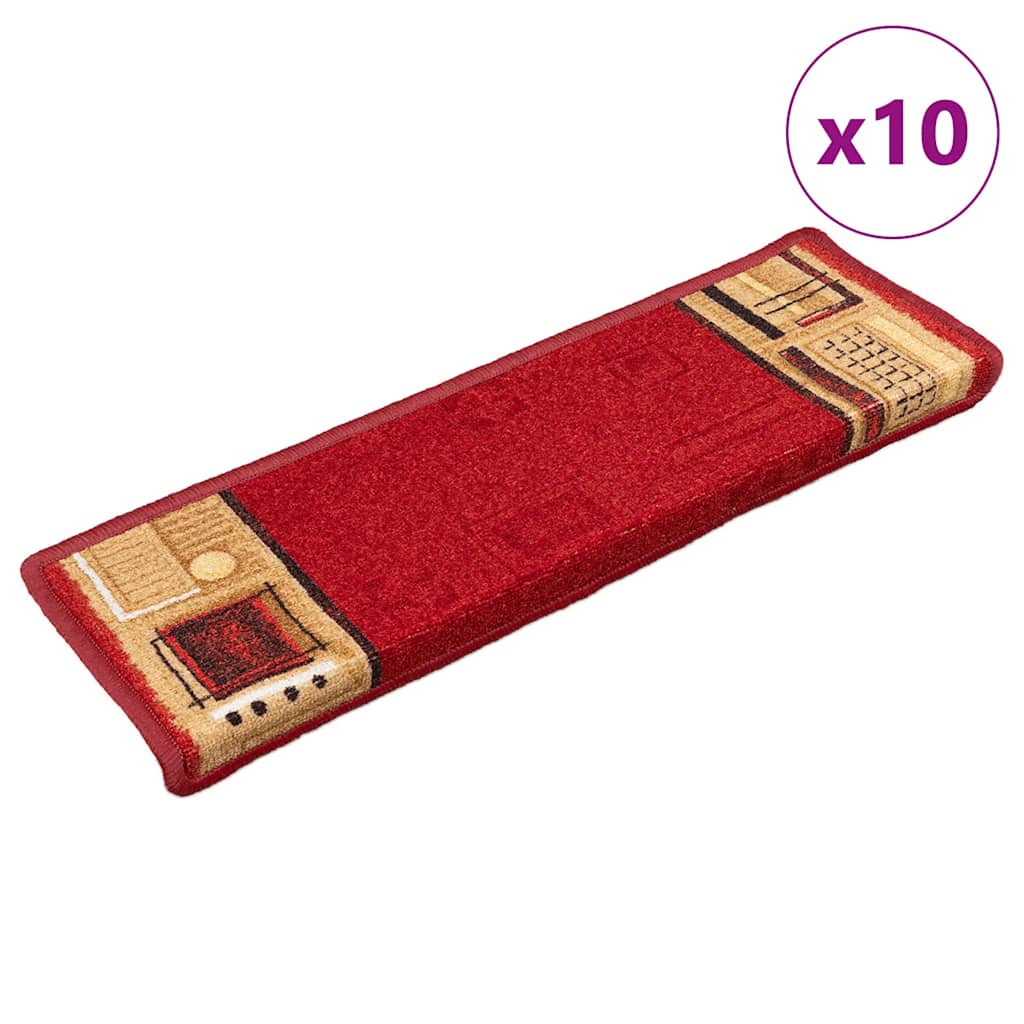 vidaXL Stufenmatten Selbstklebend 5 Stk. 65x21x4 cm Rot