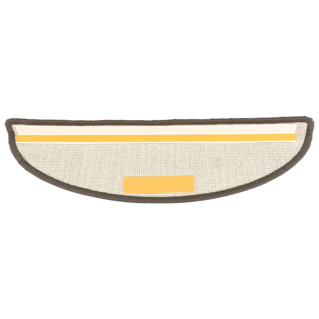 vidaXL Stufenmatten 15 Stk. 56x17x3 cm Grau Halbrund