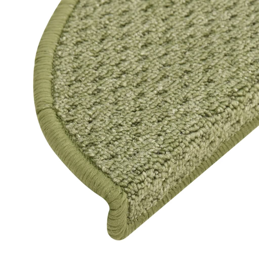 vidaXL Treppenmatten 15 Stk. Grün 65x21x4 cm