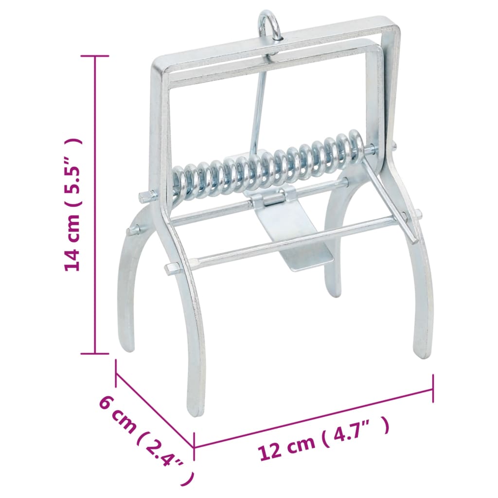 vidaXL Maulwurffallen 4 Stk. Silbern Verzinkter Stahl