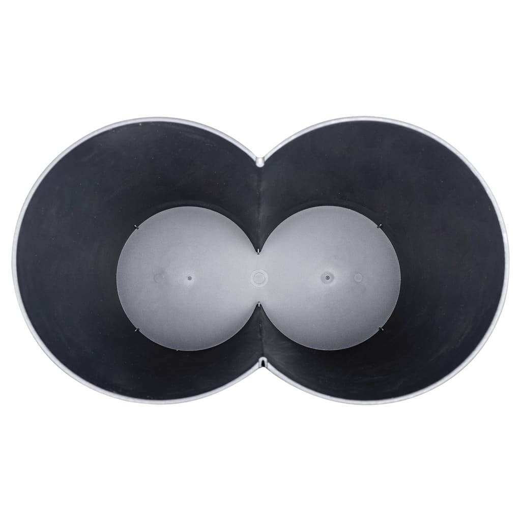 vidaXL Duo Mülleimer Schwarz 50 L