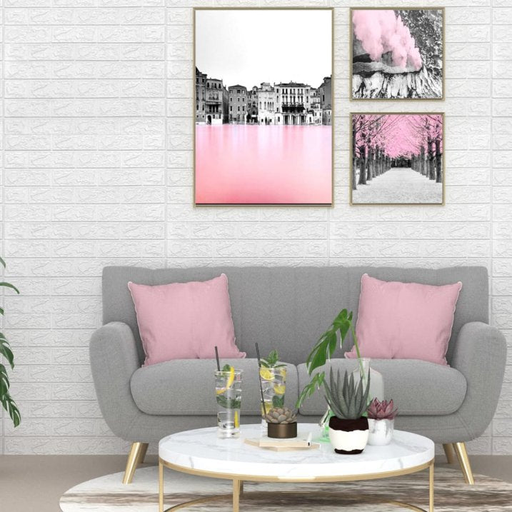 vidaXL 3D Tapete Ziegelstein Selbstklebend 10 Stk. Weiß