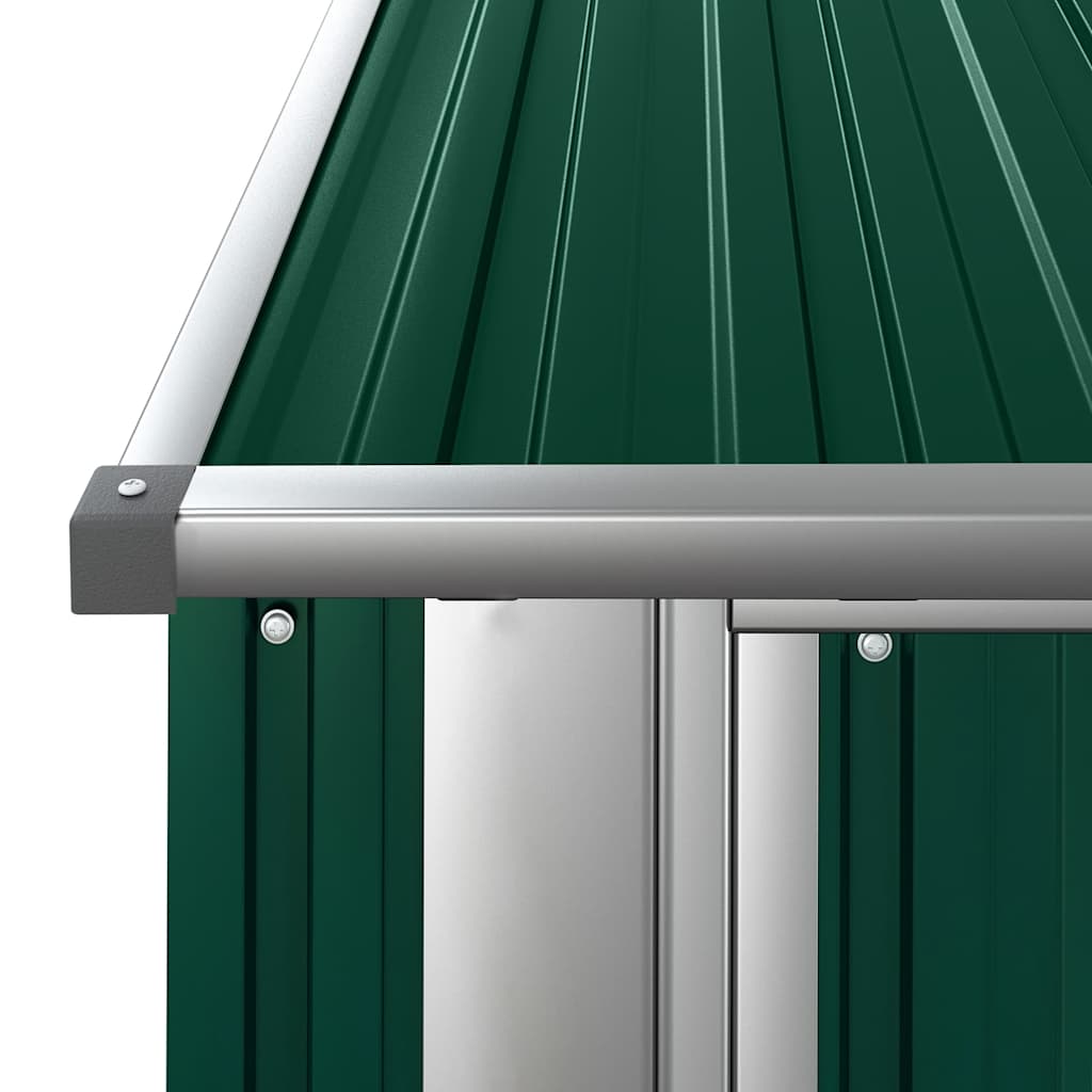 vidaXL Gartenhaus Grün 180,5x97x209,5 cm Verzinkter Stahl