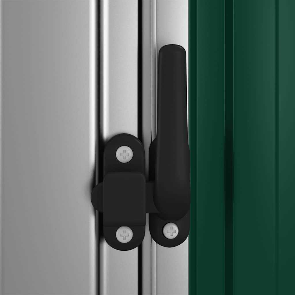 vidaXL Gartenhaus Grün 180,5x97x209,5 cm Verzinkter Stahl