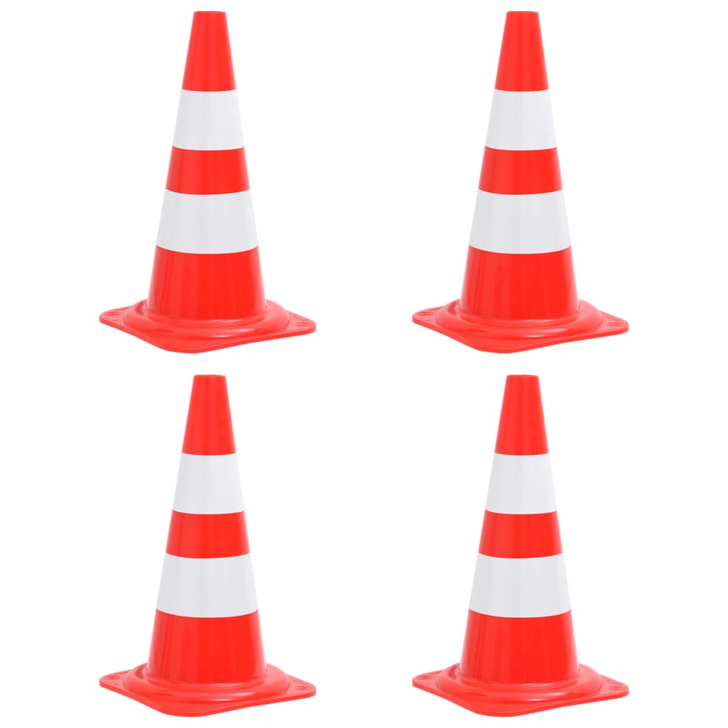vidaXL Verkehrskegel 10 Stk. Reflektierend Rot und Weiß 50 cm