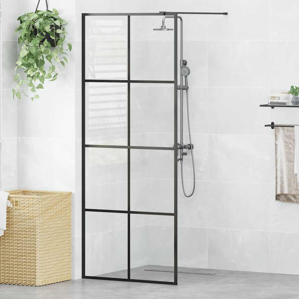 vidaXL Duschwand für Begehbare Dusche mit Klarem ESG Glas 80x195 cm