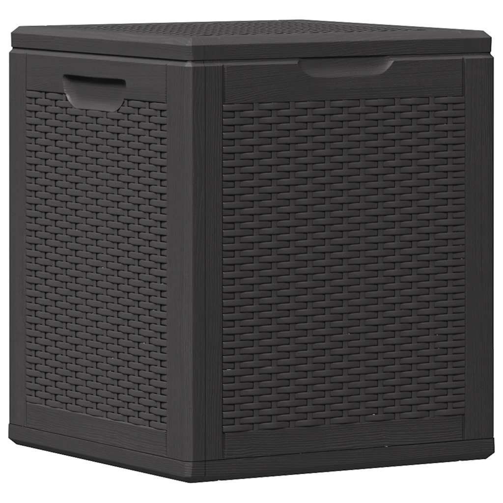 vidaXL Garten-Aufbewahrungsbox 90 L Schwarz PP Rattan