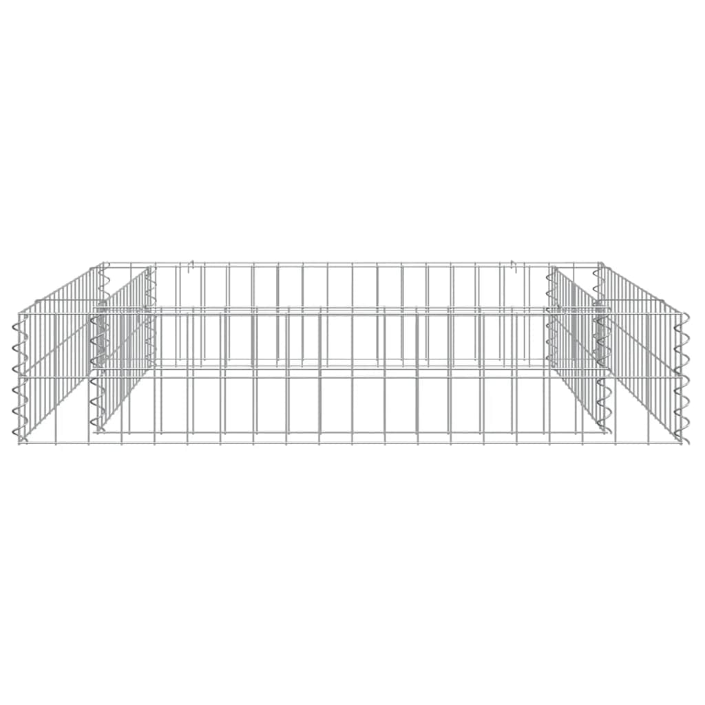 vidaXL Gabionen-Hochbeet Verzinkter Stahl 100x100x20 cm