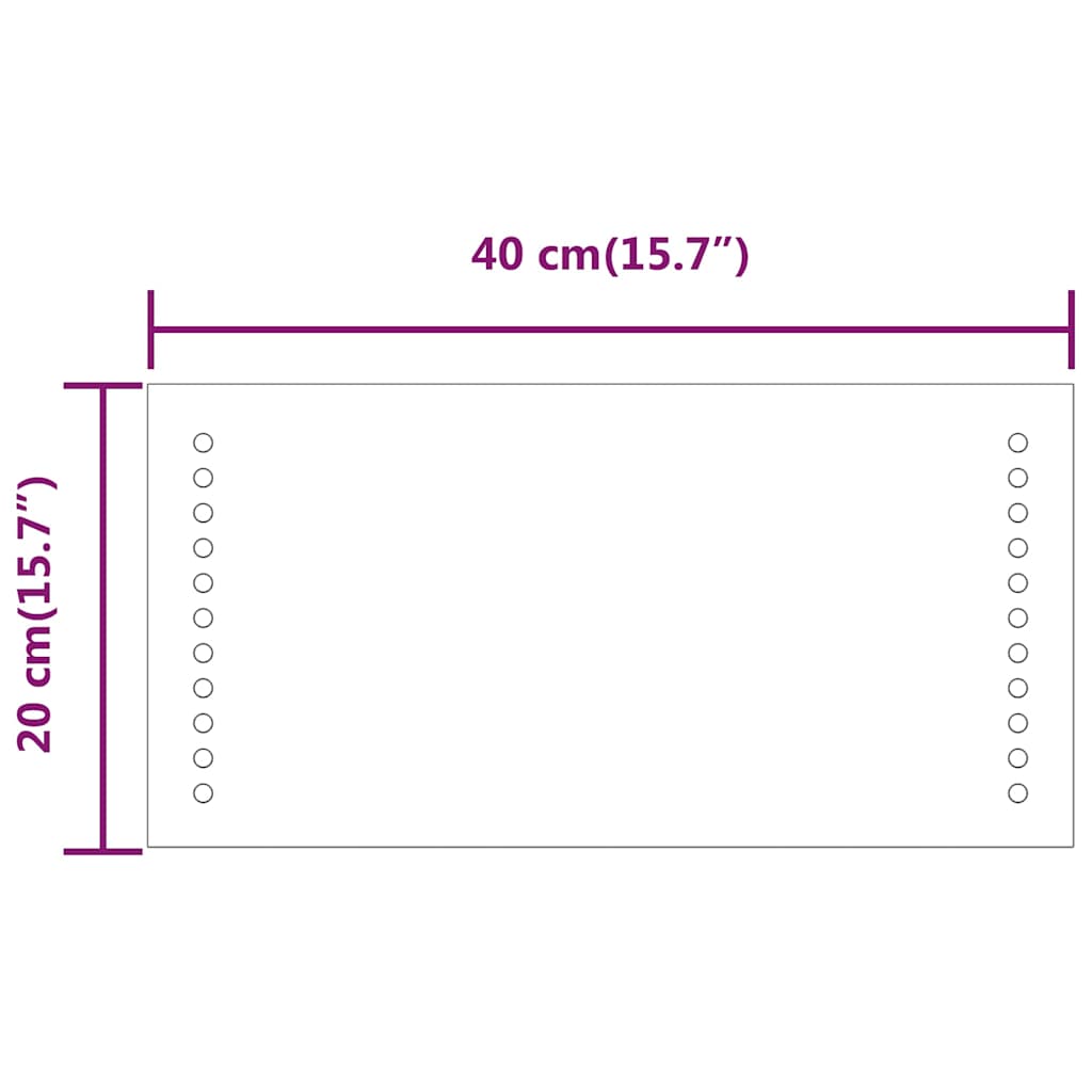 vidaXL LED-Badspiegel 40x20 cm