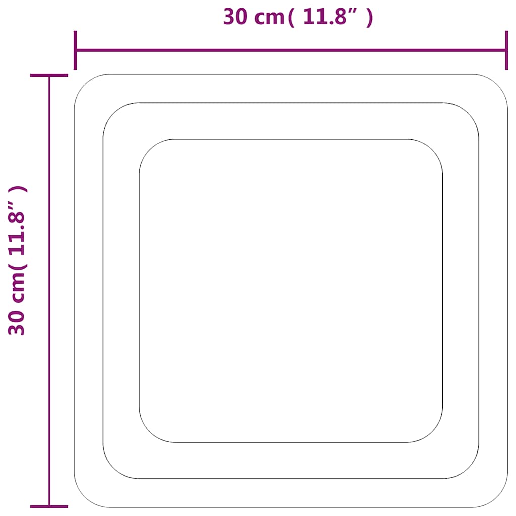 vidaXL LED-Badspiegel 30x30 cm