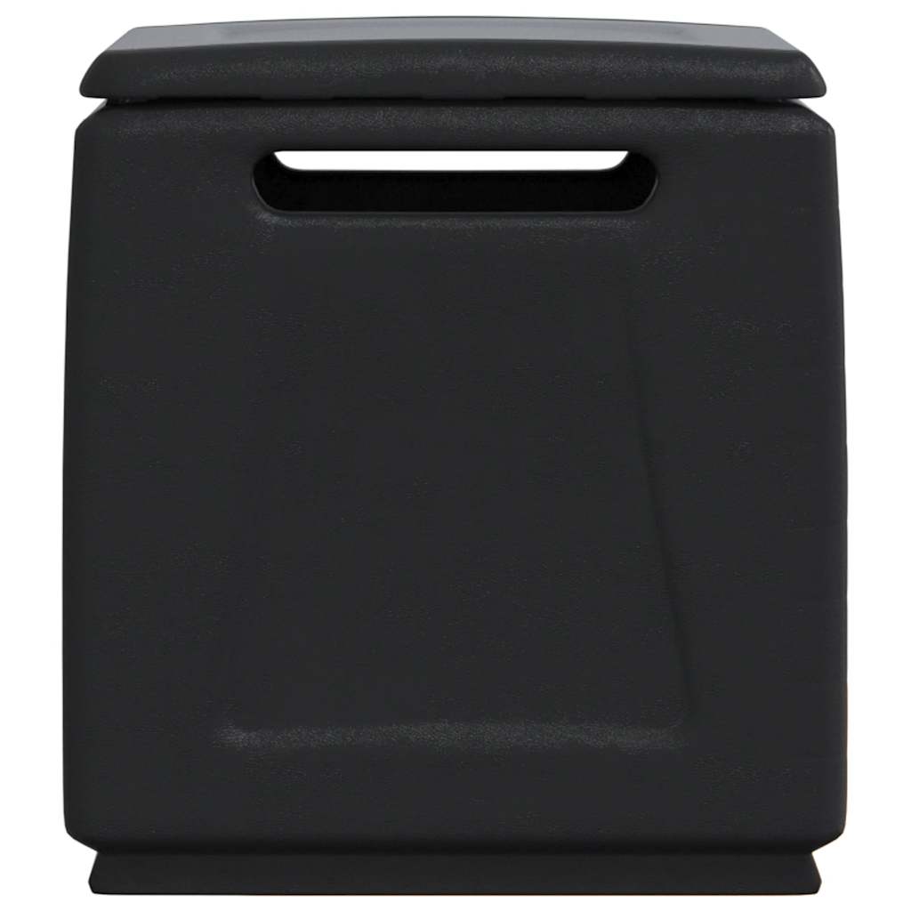 vidaXL Garten-Aufbewahrungsbox 54x53x57 cm 130 L Dunkelgrau Schwarz