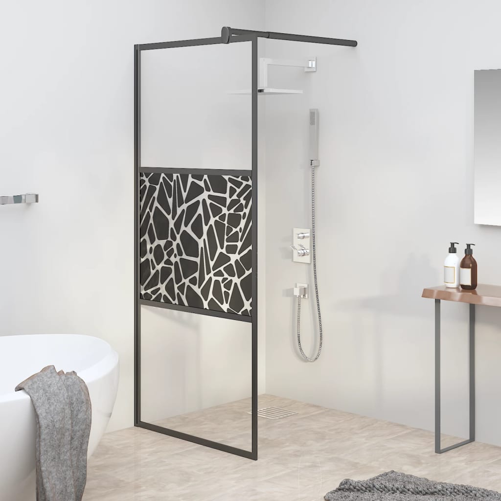 vidaXL Duschwand für Begehbare Dusche mit Klarem ESG-Glas 80x195 cm