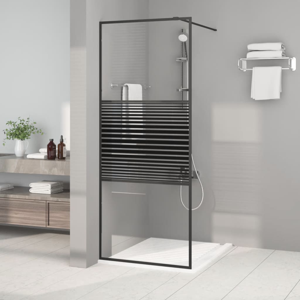 vidaXL Duschwand für Begehbare Dusche mit Klarem ESG Glas 80x195 cm