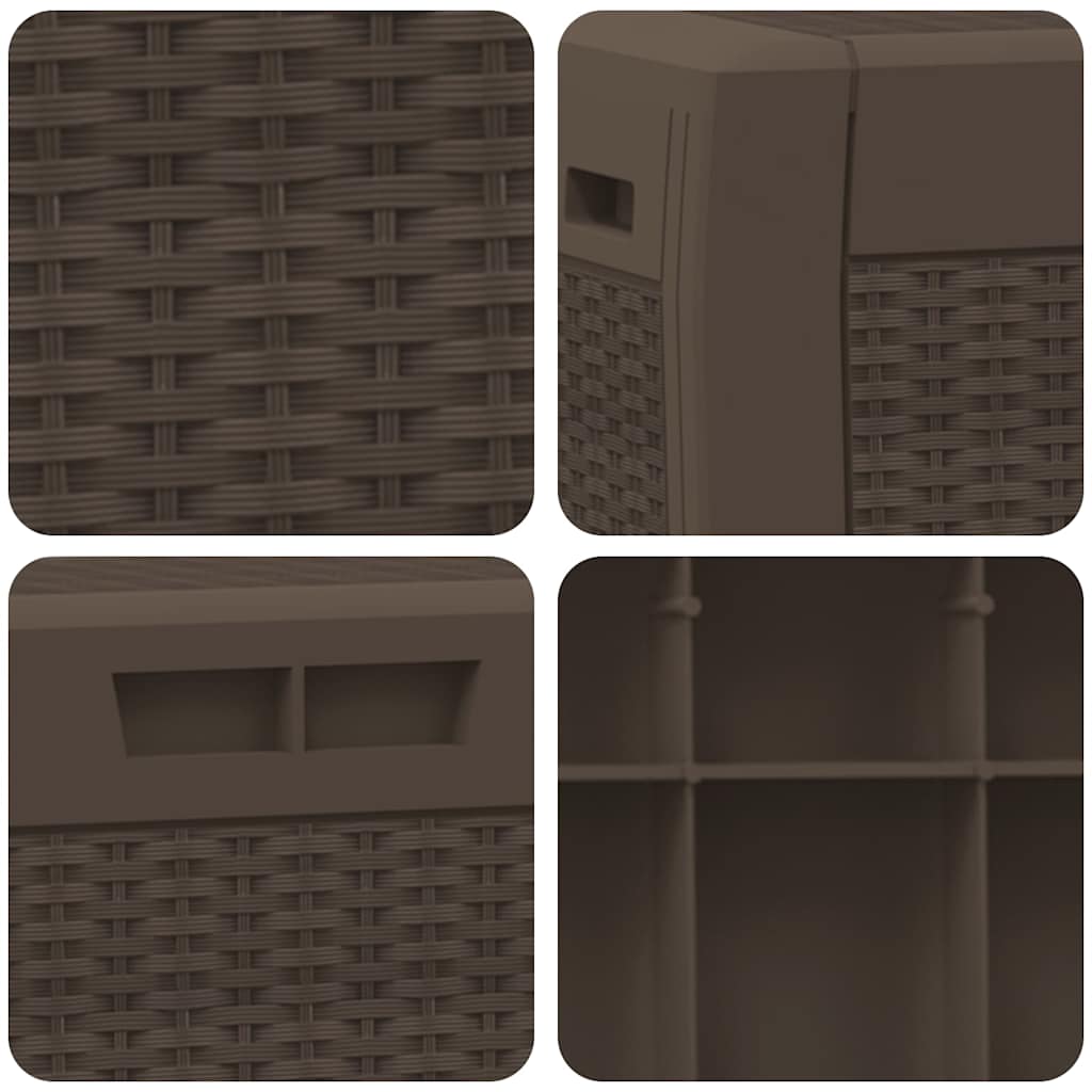 vidaXL Gartentruhe Braun 119x48x60 cm Polypropylen