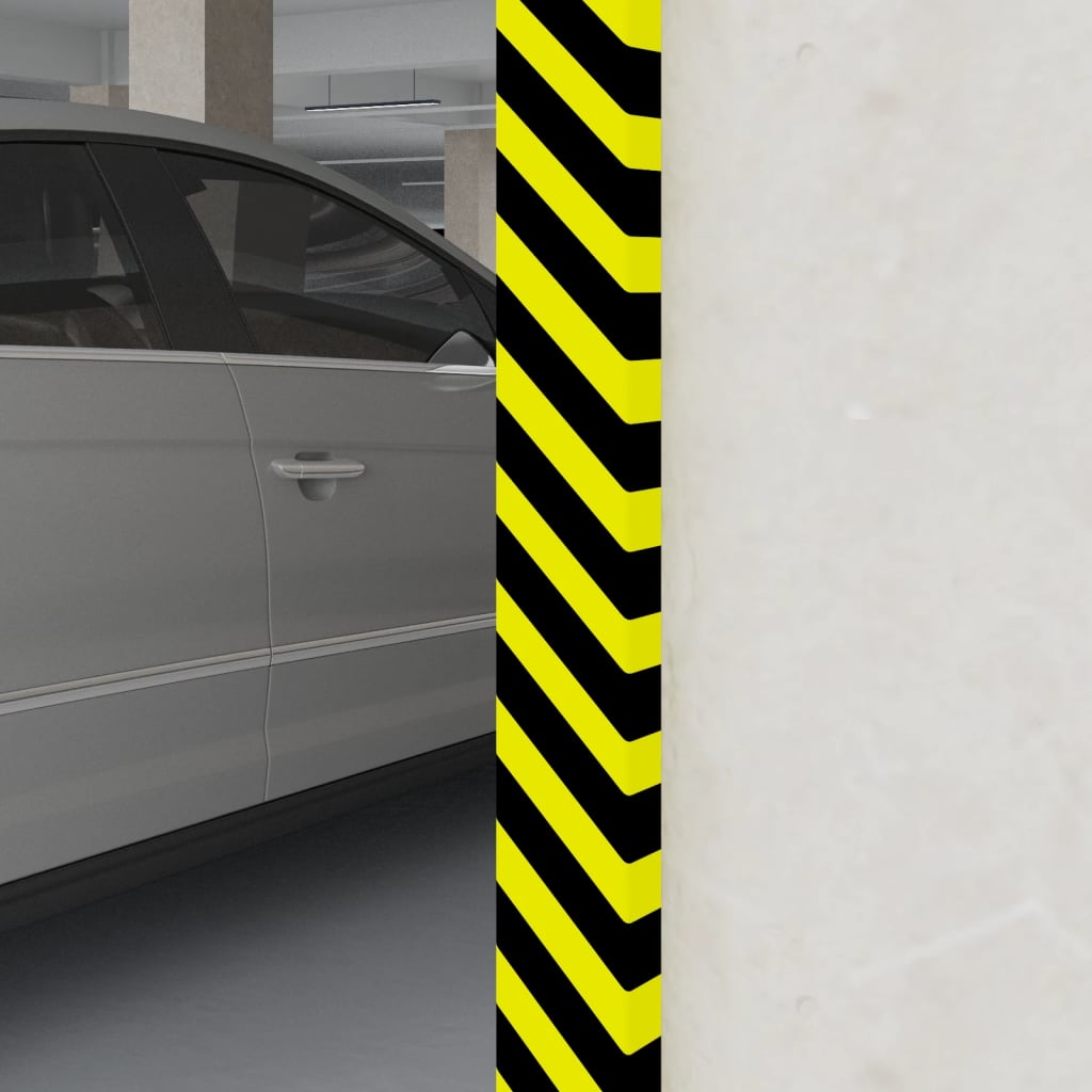 vidaXL Kantenschoner Gelb & Schwarz 4x3x100 cm PU