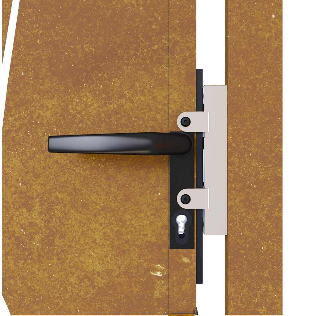 vidaXL Gartentor 100x75 cm Cortenstahl Gras-Design