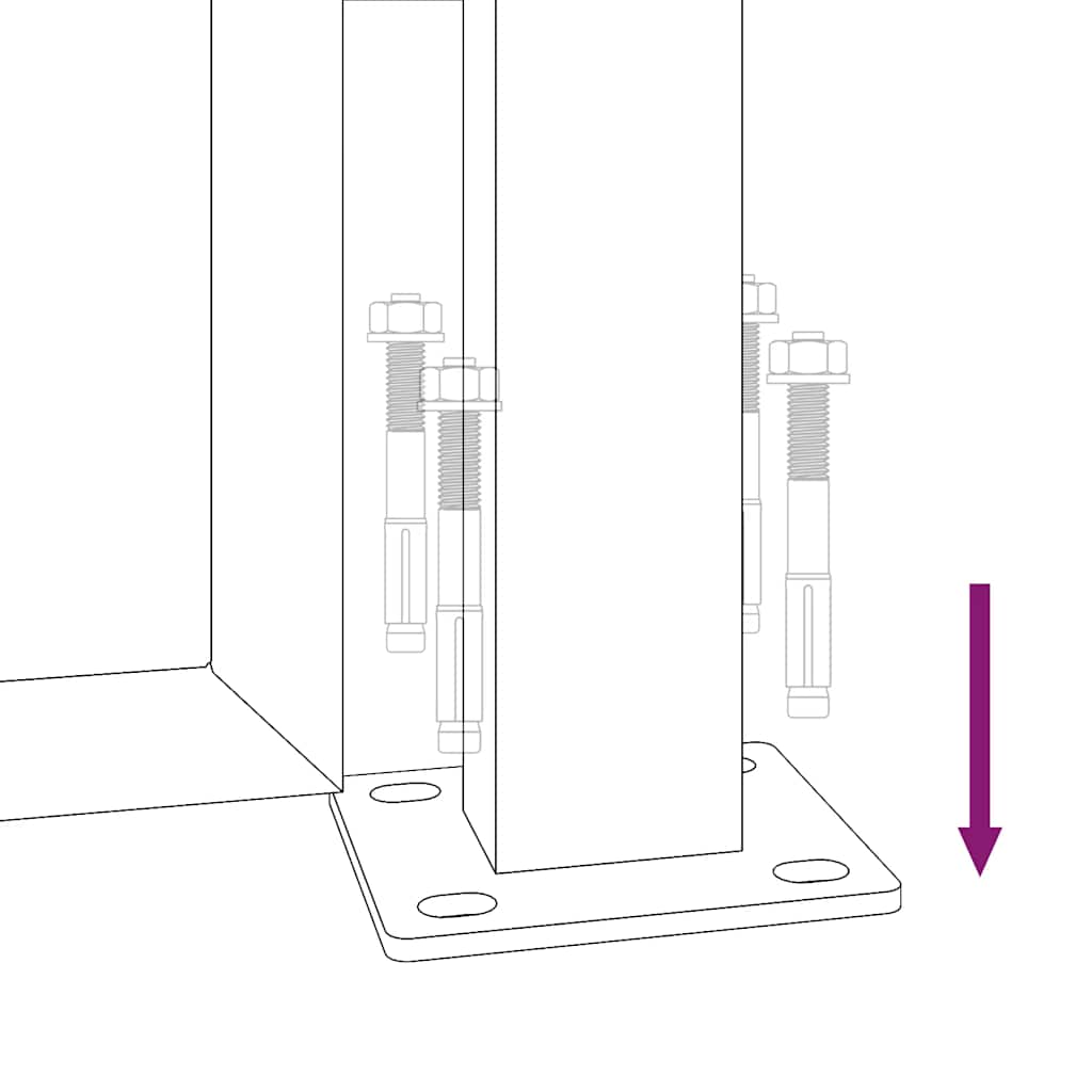 vidaXL Gartentor Anthrazit 100x75 cm Stahl Bambus-Design