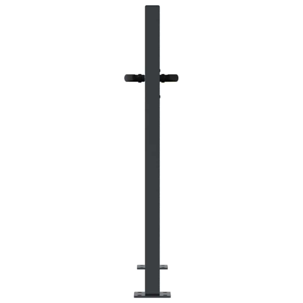 vidaXL Gartentor Anthrazit 100x75 cm Stahl Quadratisches Design