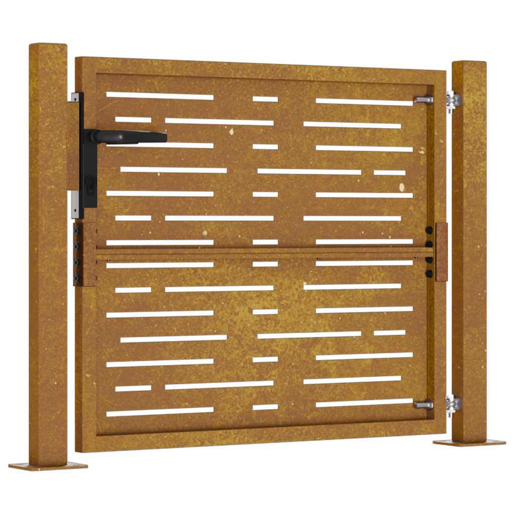 vidaXL Gartentor 100x75 cm Cortenstahl Quadratisches Design