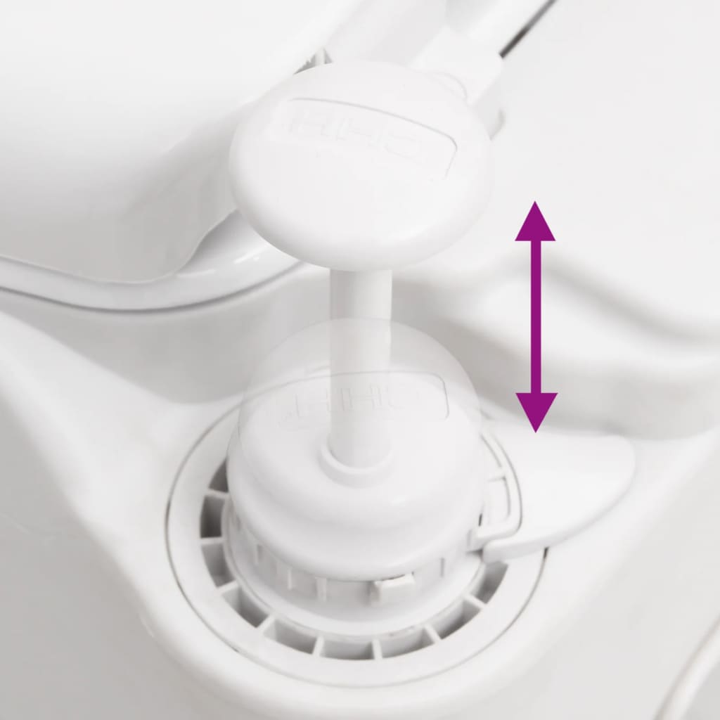 vidaXL Camping-Einbautoilette Weiß 24+17 L HDPE & Stahl