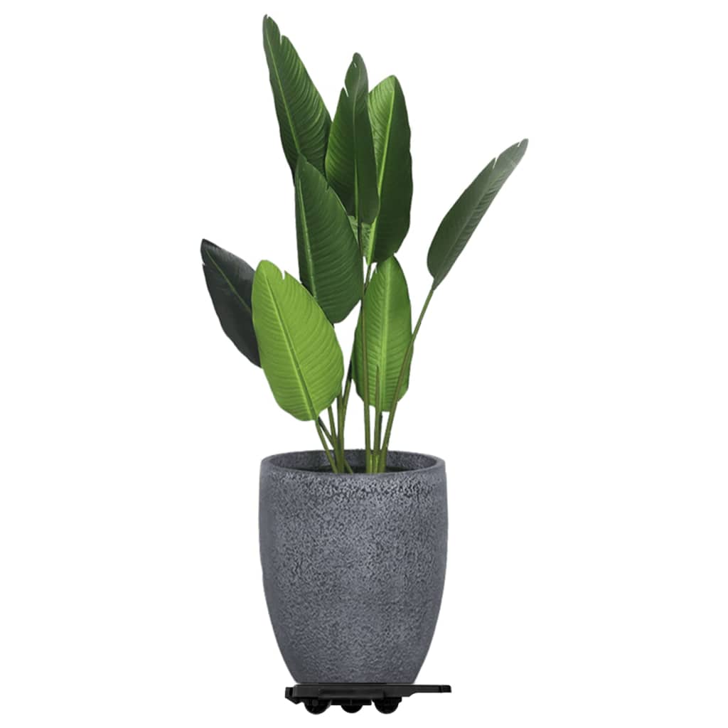 vidaXL Transportroller mit 8 Rollen 4 Stk. Schwarz Polypropylen 150 kg