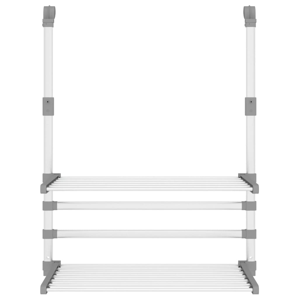 vidaXL Wäschetrockner für Balkon 54x25x42 cm Aluminium