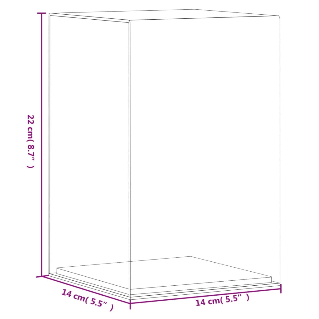vidaXL Vitrine Transparent 14x14x22 cm Acryl