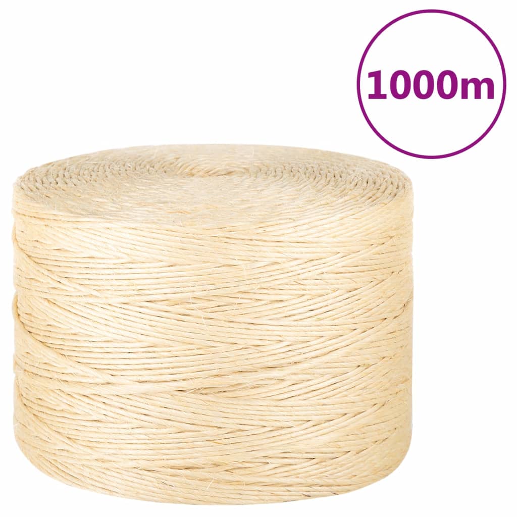 vidaXL Seil 100% Sisal 2 mm 300 m