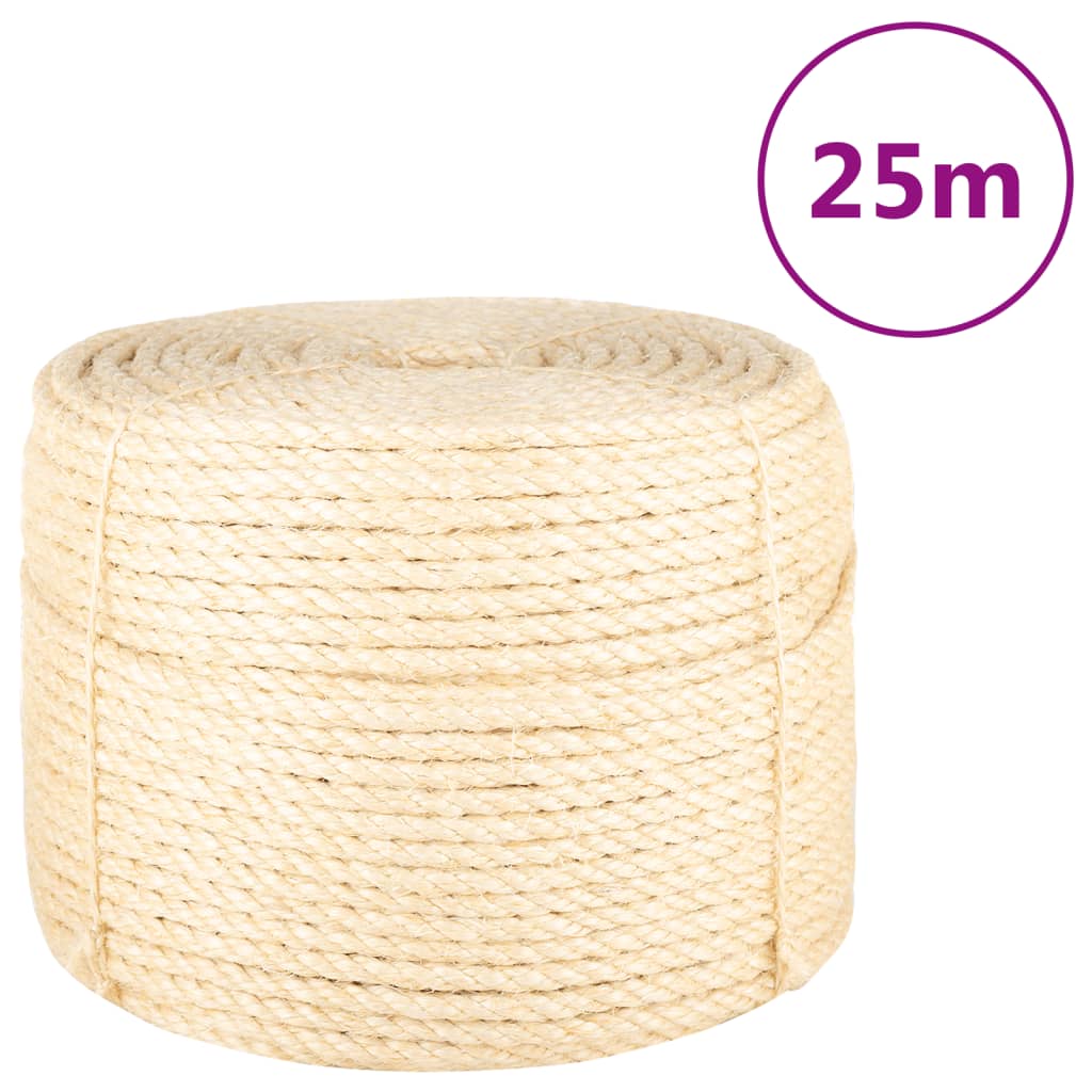 vidaXL Seil 100% Sisal 6 mm 100 m