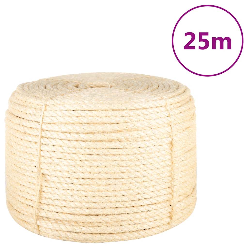 vidaXL Seil 100% Sisal 6 mm 100 m