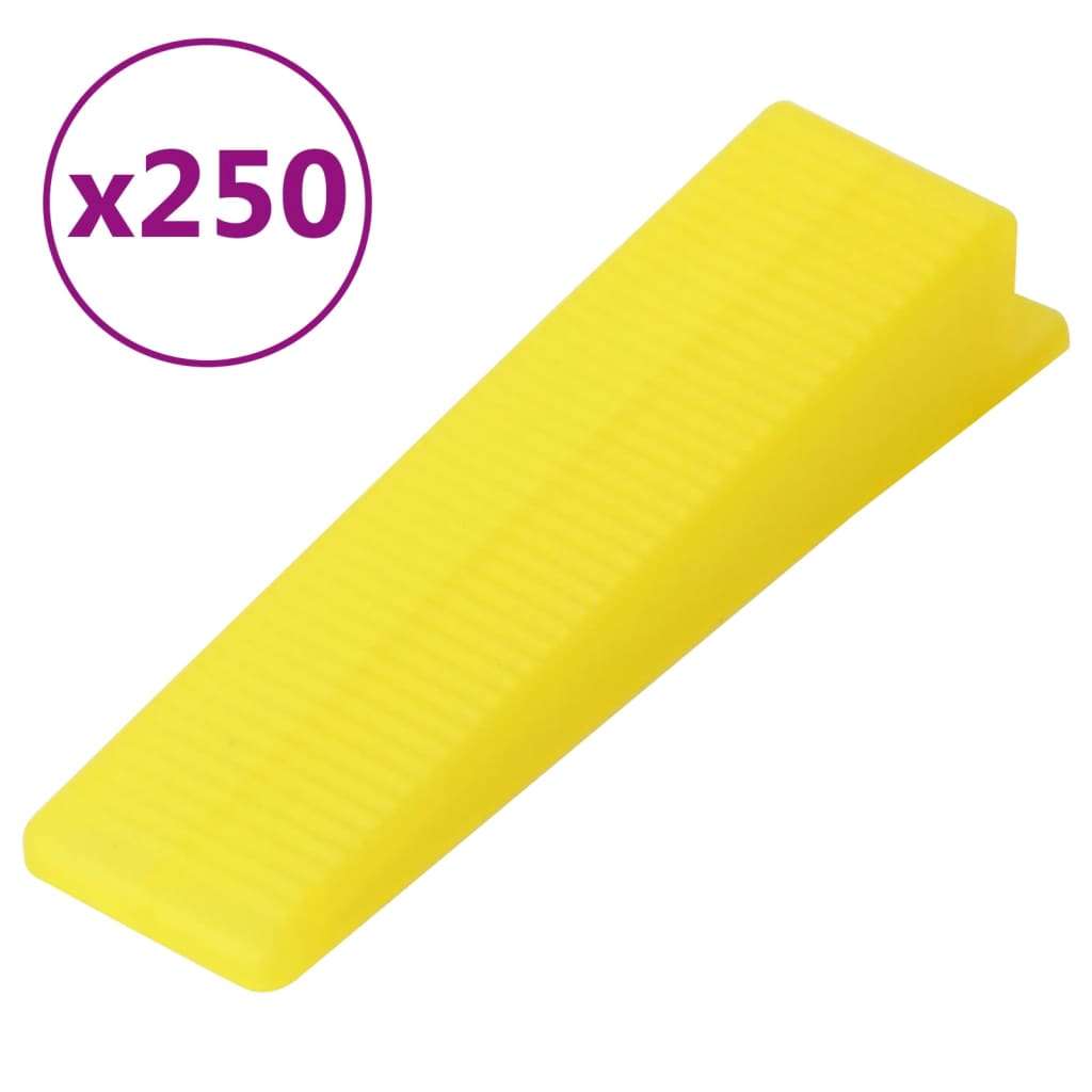 vidaXL Fliesen-Nivelliersystem 250 Keile 500 Clips 1 mm