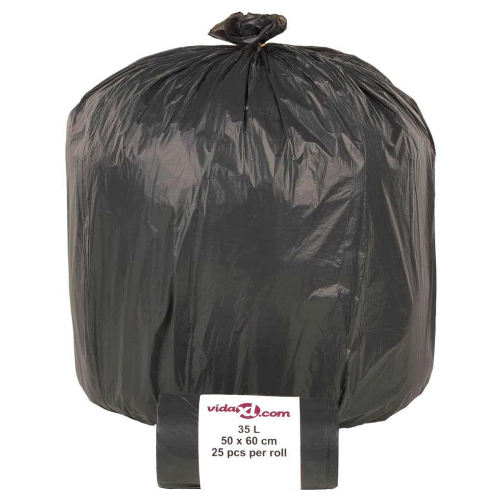 vidaXL Müllsäcke 250 Stk. Schwarz 35 L